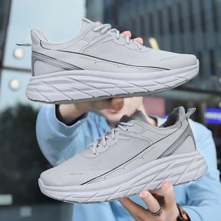 Fashion Thick-soled Anti-skid Shoes Ins Slip-on Casual Lazy Shoes Men Outdoor Breathable Lace-up Running Sports Sneakers