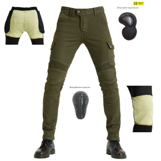 Men's Motorcycle Elastic Drop-resistant Multi-bag Cycling Pants