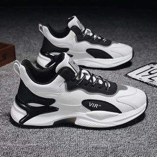 Fashion Black White Sneakers Casual Outdoor Lightweight Breathable Sports Shoes For Men