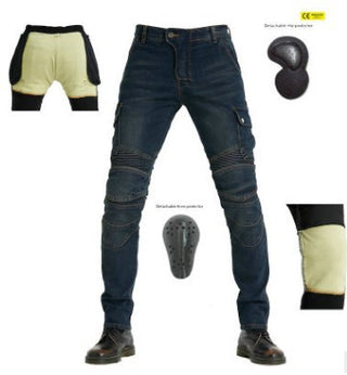 Men's Motorcycle Elastic Drop-resistant Multi-bag Cycling Pants