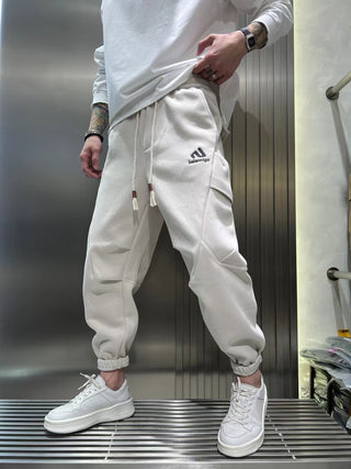 Bunched Feet And Fleece Overalls For Men