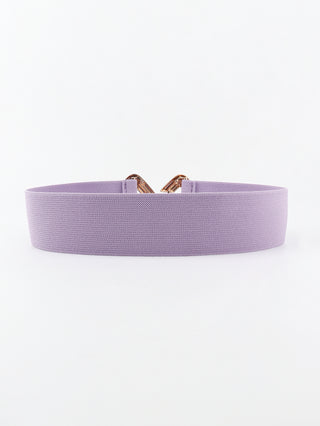 Geometric Buckle Elastic Wide Belt