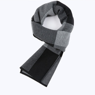 Men's Fashion Casual Plaid Warm Wool Scarf