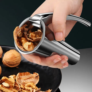 Zinc Alloy Pecan Nut Cracker Walnut Nutcracker Pine Cascanueces Sheller Funnel Frosted Grips Pliers Clamp Kitchen Gadgets