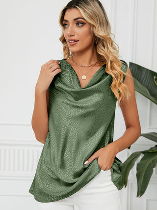 Solid Cowl Neck Top