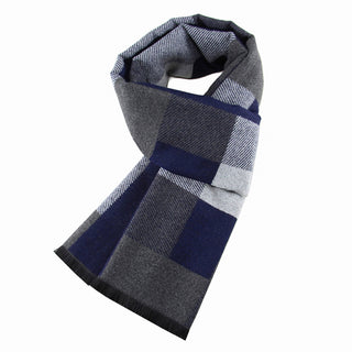 Men's Wool-like Scarf Korean-style Plaid