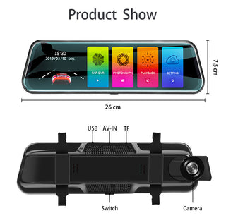 10 Inch Streaming Media Dashcam