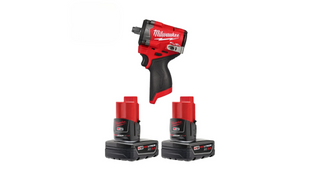 Milwaukee Tool M12 Fuel 1/2" Stubby Impact Wrench w/ Free 2 Pack of XC3.0 Batteries