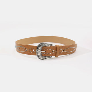 PU Leather Rhinestone Belt