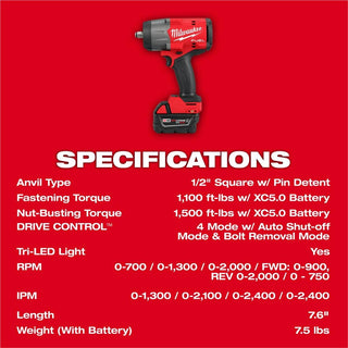 Milwaukee Tool M18 FUEL 1/2" HTIW w/ Friction Ring & Grease Gun Combo Kit