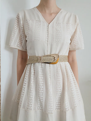 Irregular Buckle Braid Belt