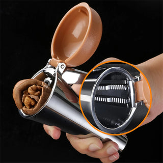 Zinc Alloy Pecan Nut Cracker Walnut Nutcracker Pine Cascanueces Sheller Funnel Frosted Grips Pliers Clamp Kitchen Gadgets