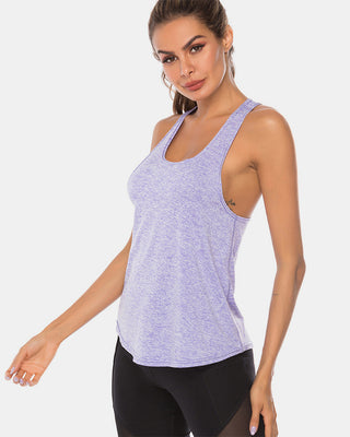 Full Size Scoop Neck Wide Strap Active Tank