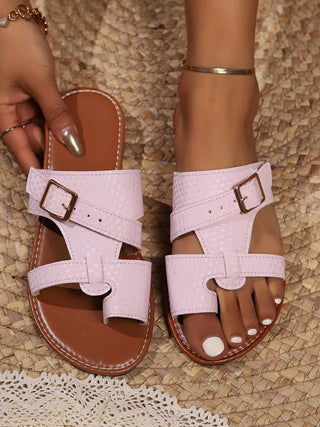 PU Leather Open Toe Sandals