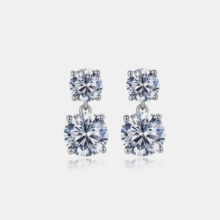 10 Carat Moissanite 925 Sterling Silver Earrings