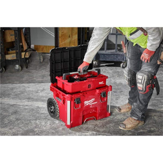 Milwaukee Tool PACKOUT 22 inch Rolling Modular Tool Box Reinforced with Metal with Low Profile Handle