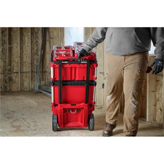 Milwaukee Tool PACKOUT 22 inch Rolling Modular Tool Box Reinforced with Metal with Low Profile Handle