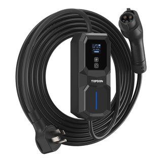 Topdon PulseQ AC Portable 32A Level 2 Portable EV Charger 32A, NEMA14-50P w/5-15P Adaptor