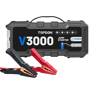 Topdon V3000 - 3000A 12V Heavy Duty Lithium Ion Battery Jumpstarter, Power Bank, and Flashlight