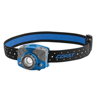 COAST Products FL75R 1000 Lumen Rechargable 168M Pure Beam Focusing Headlamp in Box- Blue