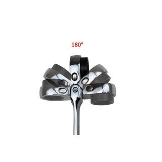 Mountain Ratcheting Wrench Set 5 Piece Metric Double Box Universal Spline Reversible 90 Tooth Long Flexible