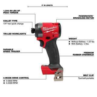 Milwaukee Tool M18 FUEL 1/4" Hex Impact Driver