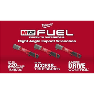 Milwaukee Tool M12 FUEL 1/2" Right Angle Impact Wrench w/ Friction Ring (Bare Tool)