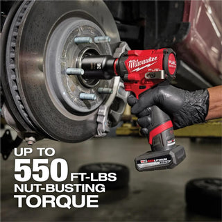 Milwaukee Tool M12 Fuel 1/2" Stubby Impact Wrench w/ Free 2 Pack of XC3.0 Batteries