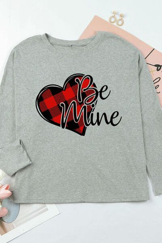 Heart Letter Graphic Round Neck T-Shirt