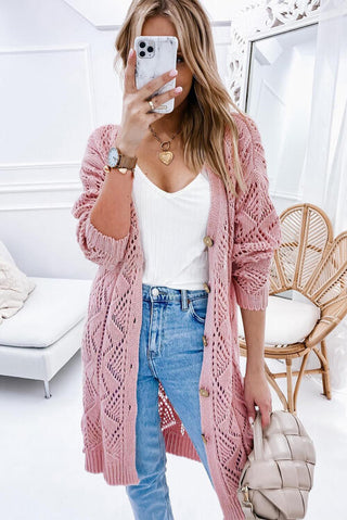 V-Neck Long Sleeve Cardigan