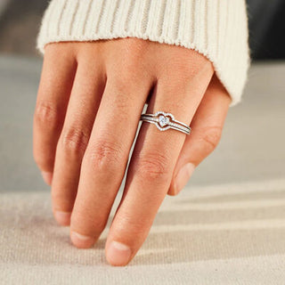 Heart Shape 925 Sterling Silver Ring