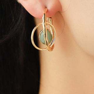 Geometric Teardrop Shape Alloy Earrings